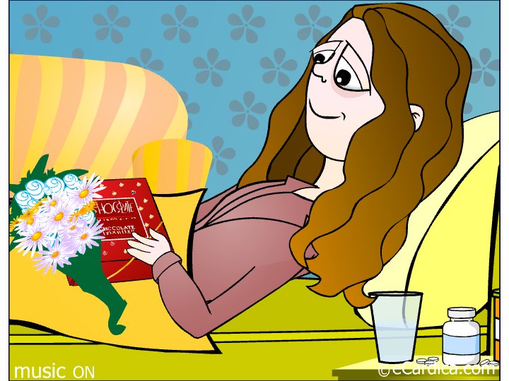 Resting In Bed Get Well Soon eCard - free Get Well greeting card