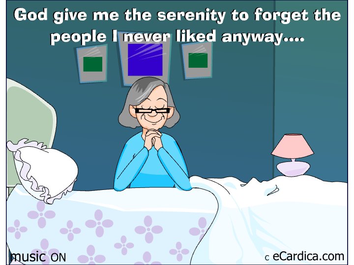 Granny Serenity Over The Hill eCard - free Over the Hill greeting card