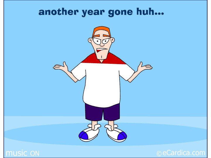 Another Year Gone Already eCard - free Belated Birthday greeting card