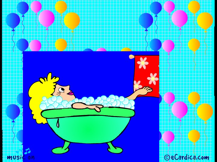 21st Birthday Bubble Bath eCard - free 21st Birthday greeting card