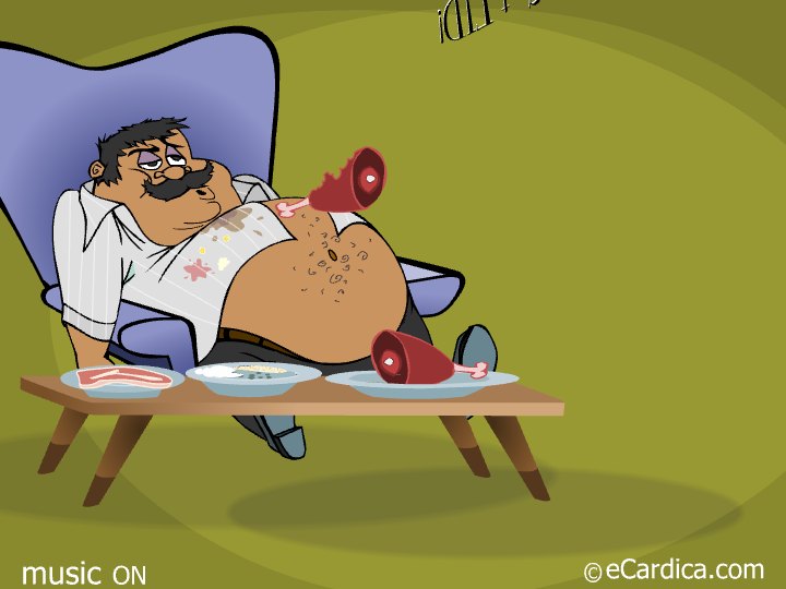 Stuffed After Eid Feast eCard - free Eid greeting card