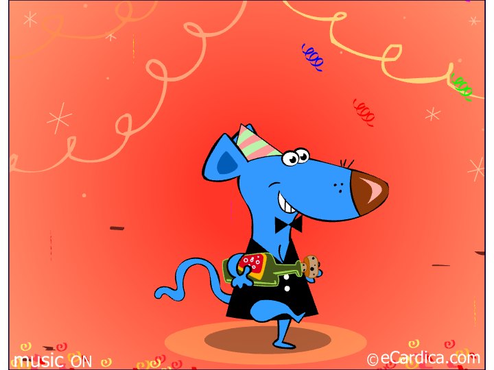 Party Rat Champagne New Year