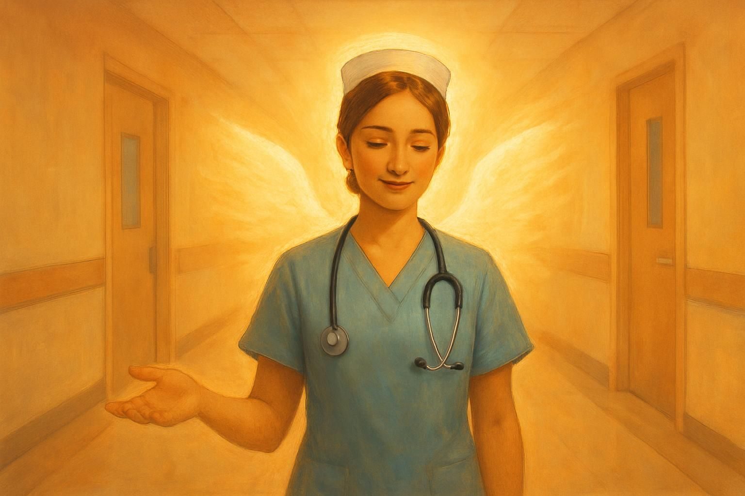 Angels in Scrubs eCard - free Nurses Day greeting card