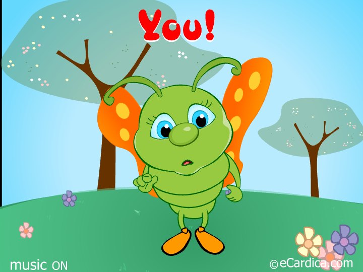 You Pointing Butterfly eCard - free Funny greeting card
