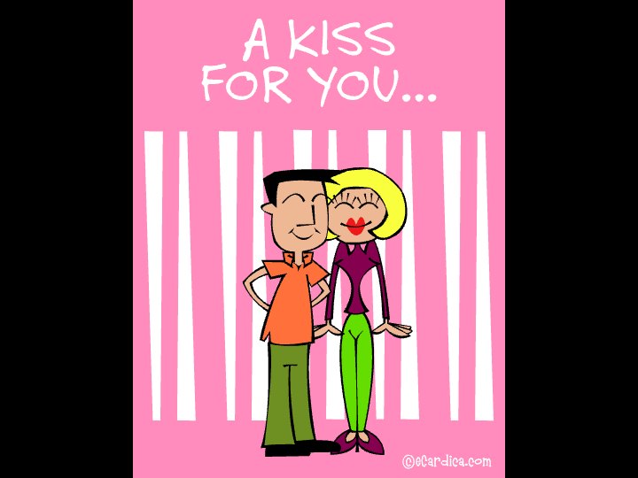 A Kiss For You eCard - free Anniversary greeting card
