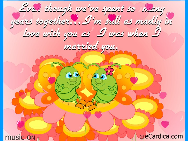 Madly In Love Caterpillars eCard - free Anniversary greeting card