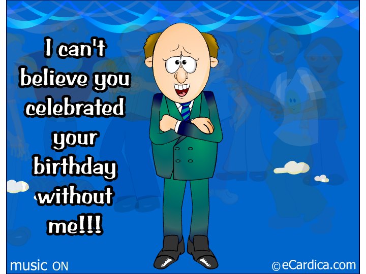Any Cake Left For Me eCard - free Belated Birthday greeting card