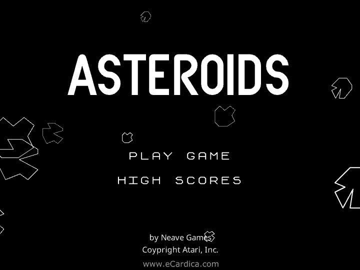 Retro Asteroids Arcade Game eCard - free Classic Games greeting card