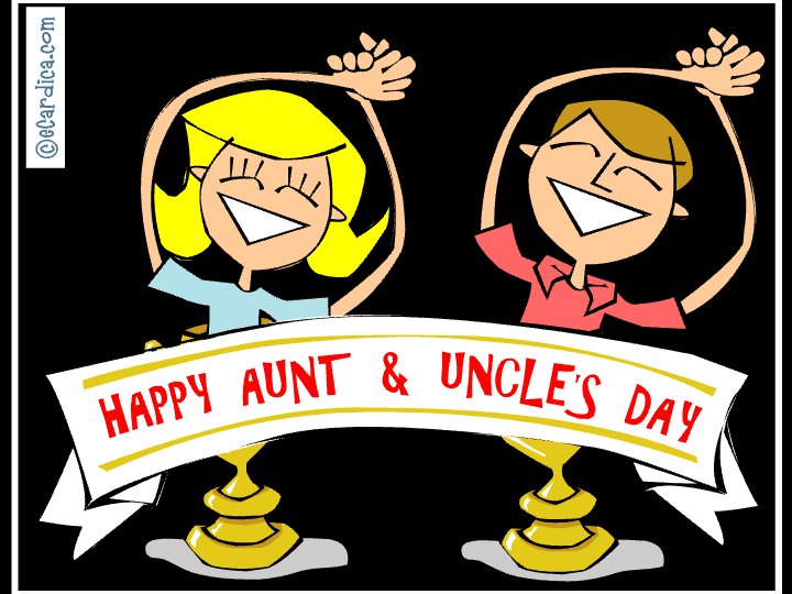 Aunt And Uncle's Day Banner eCard - free Family greeting card