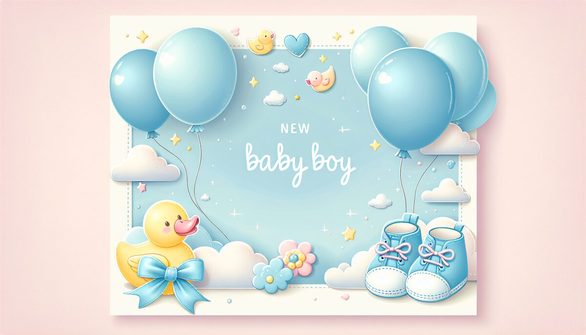 Baby Boy Arrived eCard - free New Baby greeting card