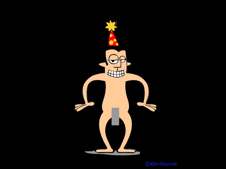 Going Birthday Nuts Cartoon Man eCard - free Funny greeting card