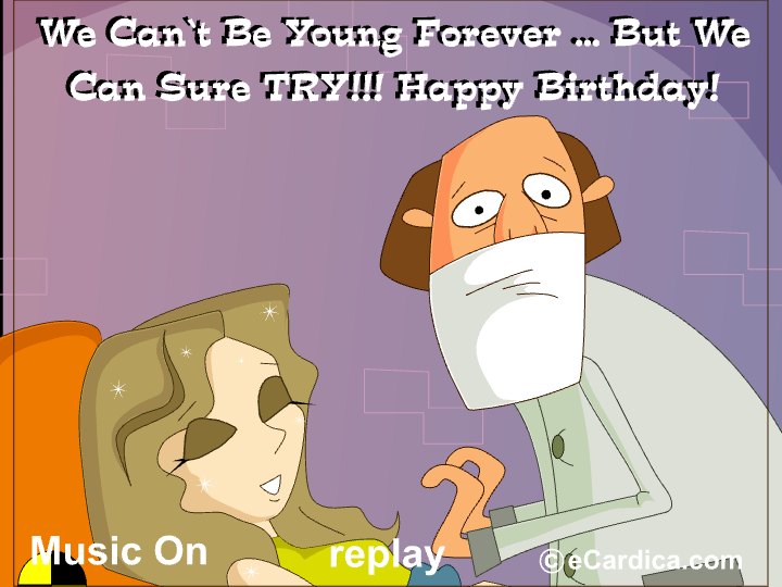 Young At Heart Checkup eCard - free Best Friend Birthday greeting card