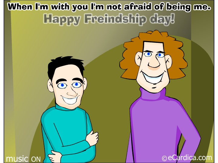 Not Afraid To Be Myself eCard - free Friendship greeting card