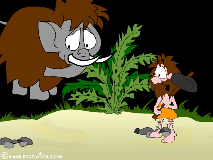 Big Friend Mammoth Cartoon eCard - free Friendship greeting card
