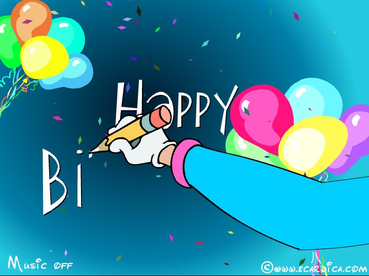 Writing Out Happy Birthday eCard - free Birthday greeting card