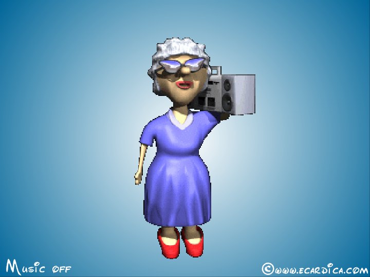 Boombox Grandma Birthday Beats eCard - free Grandma Birthday greeting card