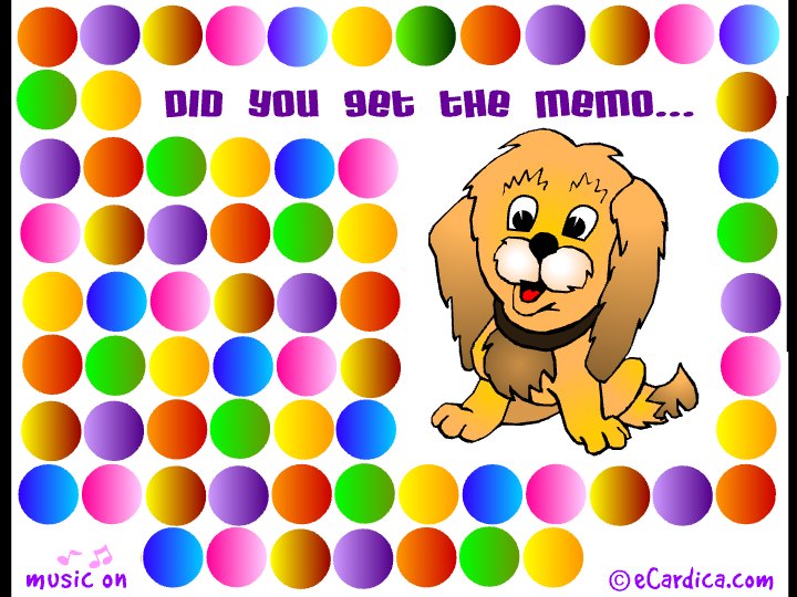 Did You Get The Memo Puppy eCard - free 40th Birthday greeting card