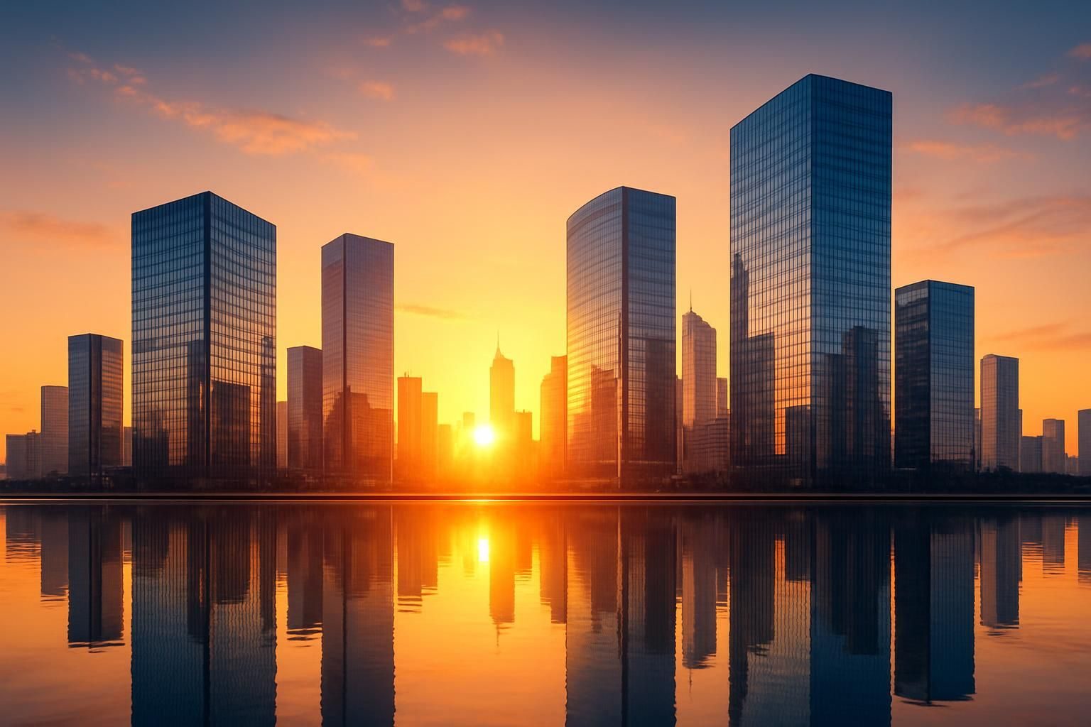 Skyline Success eCard - free Business & Office greeting card