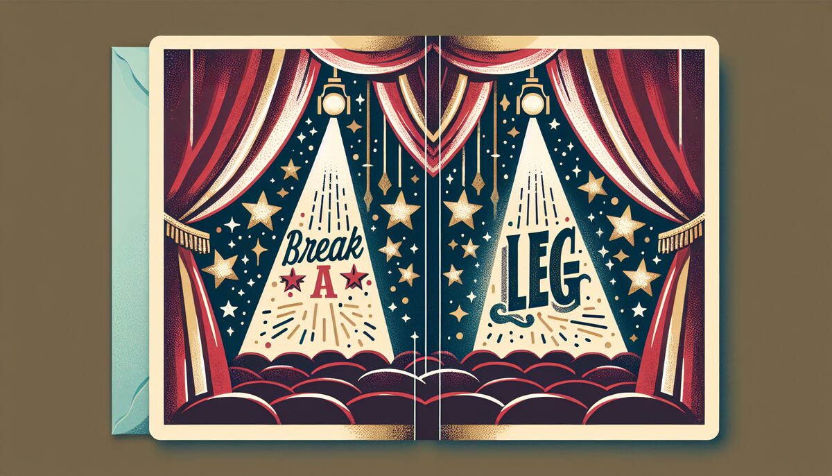 Break a Leg eCard - free Good Luck greeting card