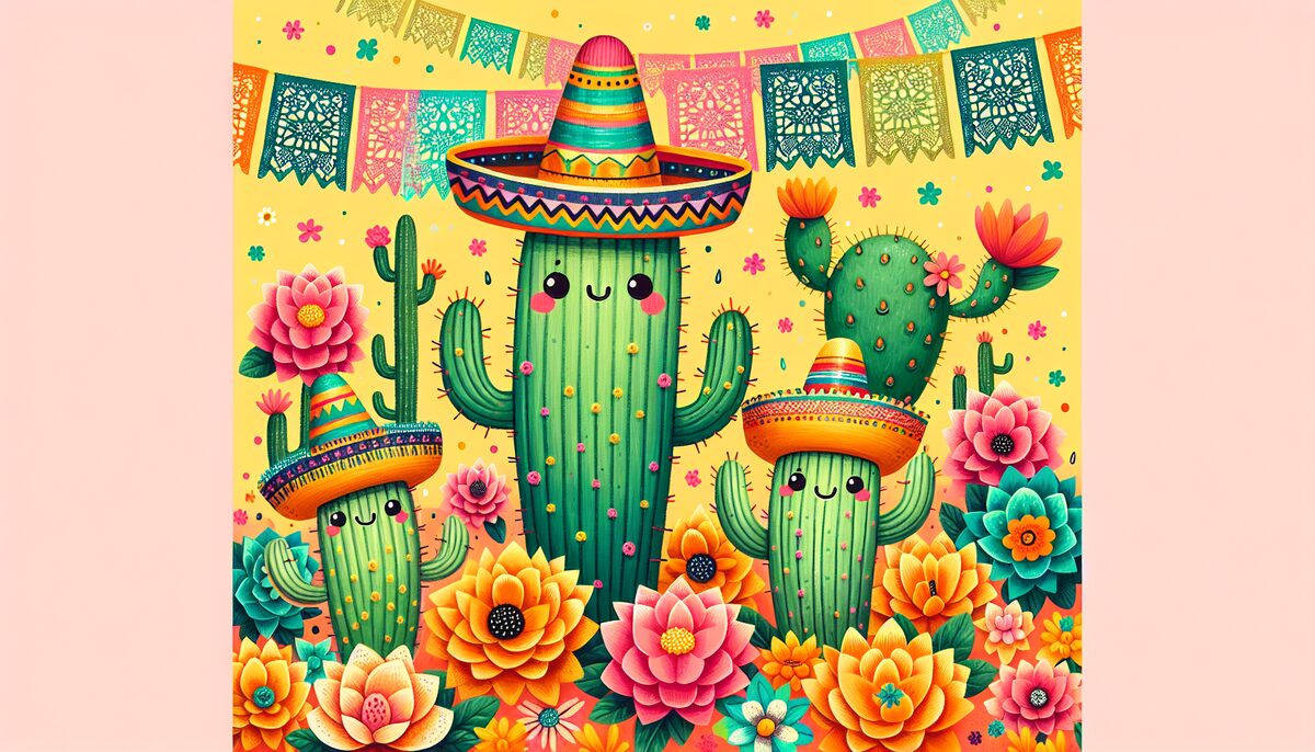 Cactus Fiesta eCard - free Cinco de Mayo greeting card