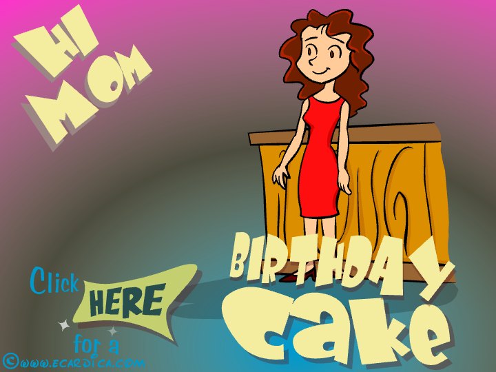 Hi Mom Birthday Cake Surprise