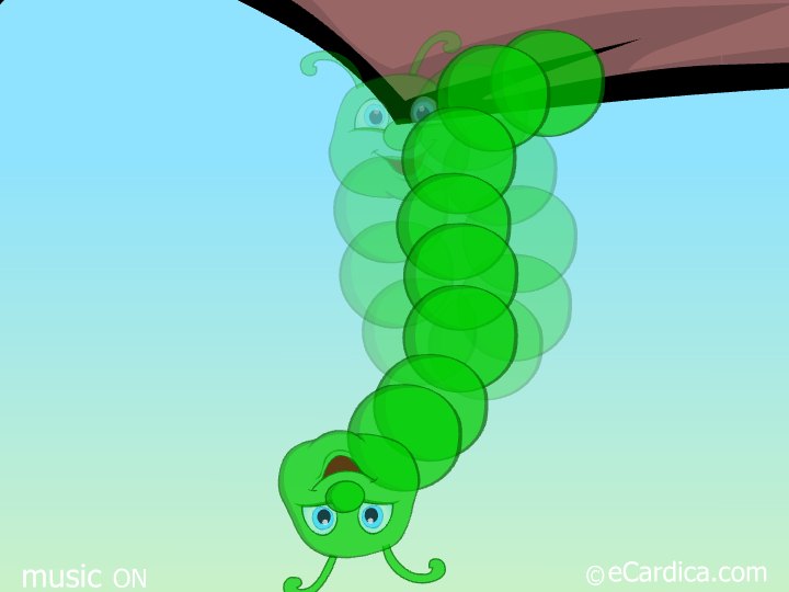Cute Green Caterpillar Birthday eCard - free Birthday greeting card
