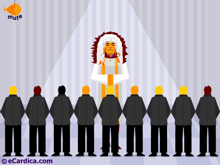 The Chief Leads The Team eCard - free Boss's Day greeting card
