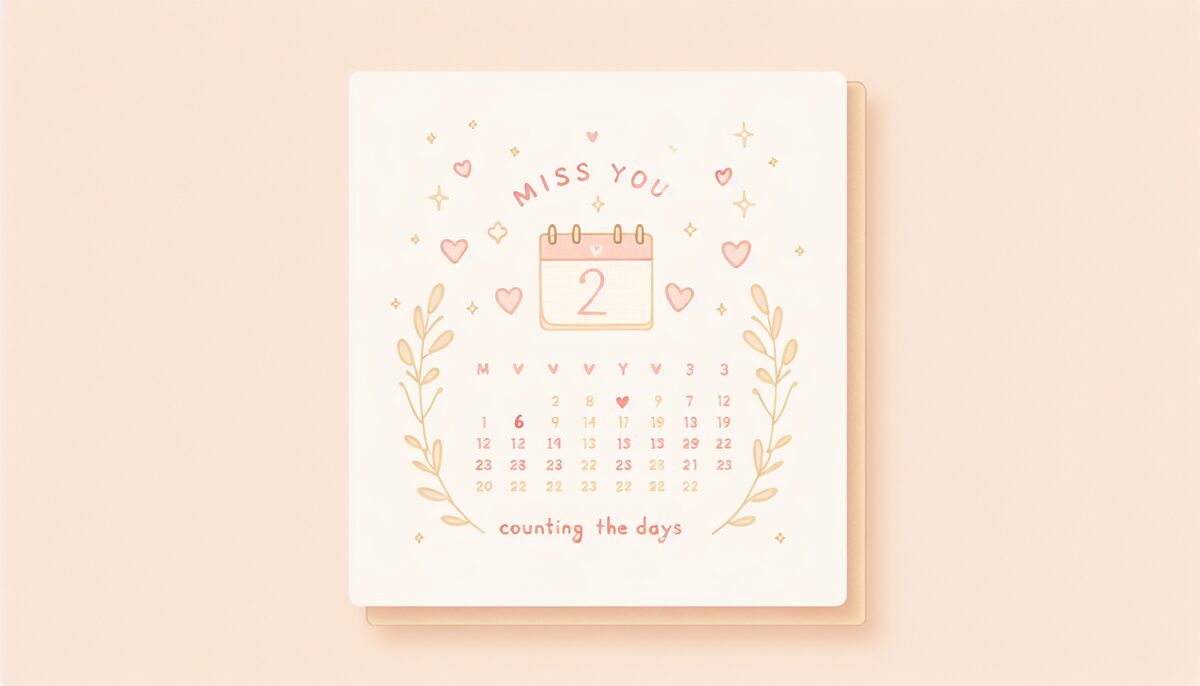 Counting the Days eCard - free Miss You greeting card