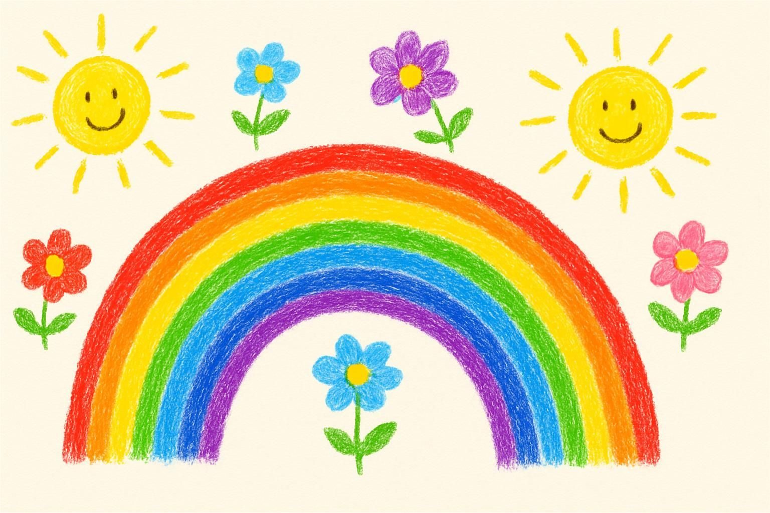 Crayon Rainbow eCard - free Teacher Appreciation greeting card