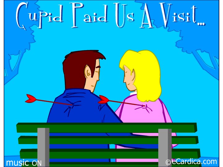 Cupid Paid Us A Visit eCard - free Engagement greeting card