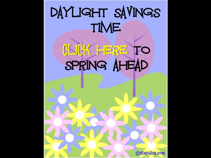 Daylight Saving Spring Ahead eCard - free More Holidays greeting card
