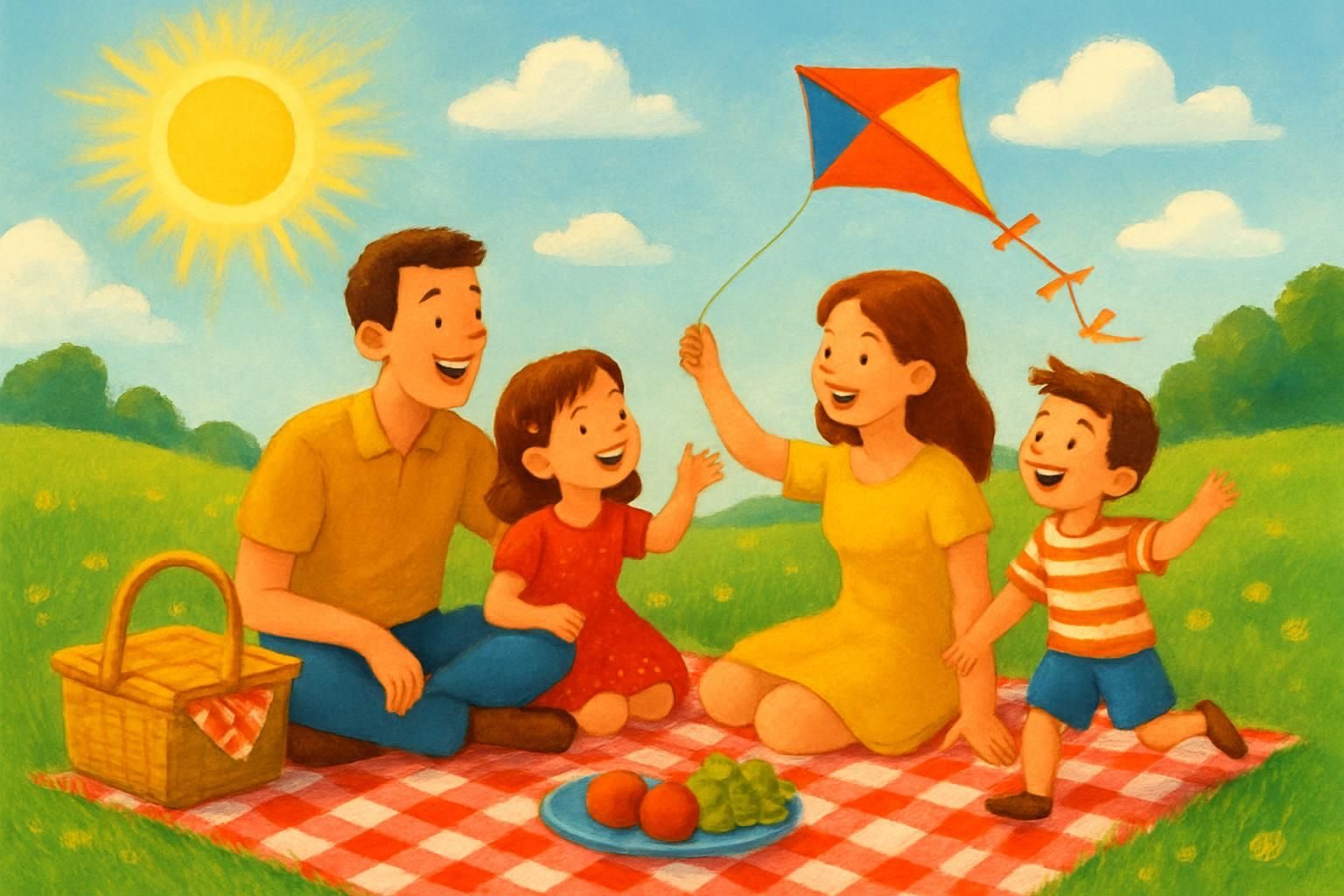 Family Picnic eCard - free Family greeting card