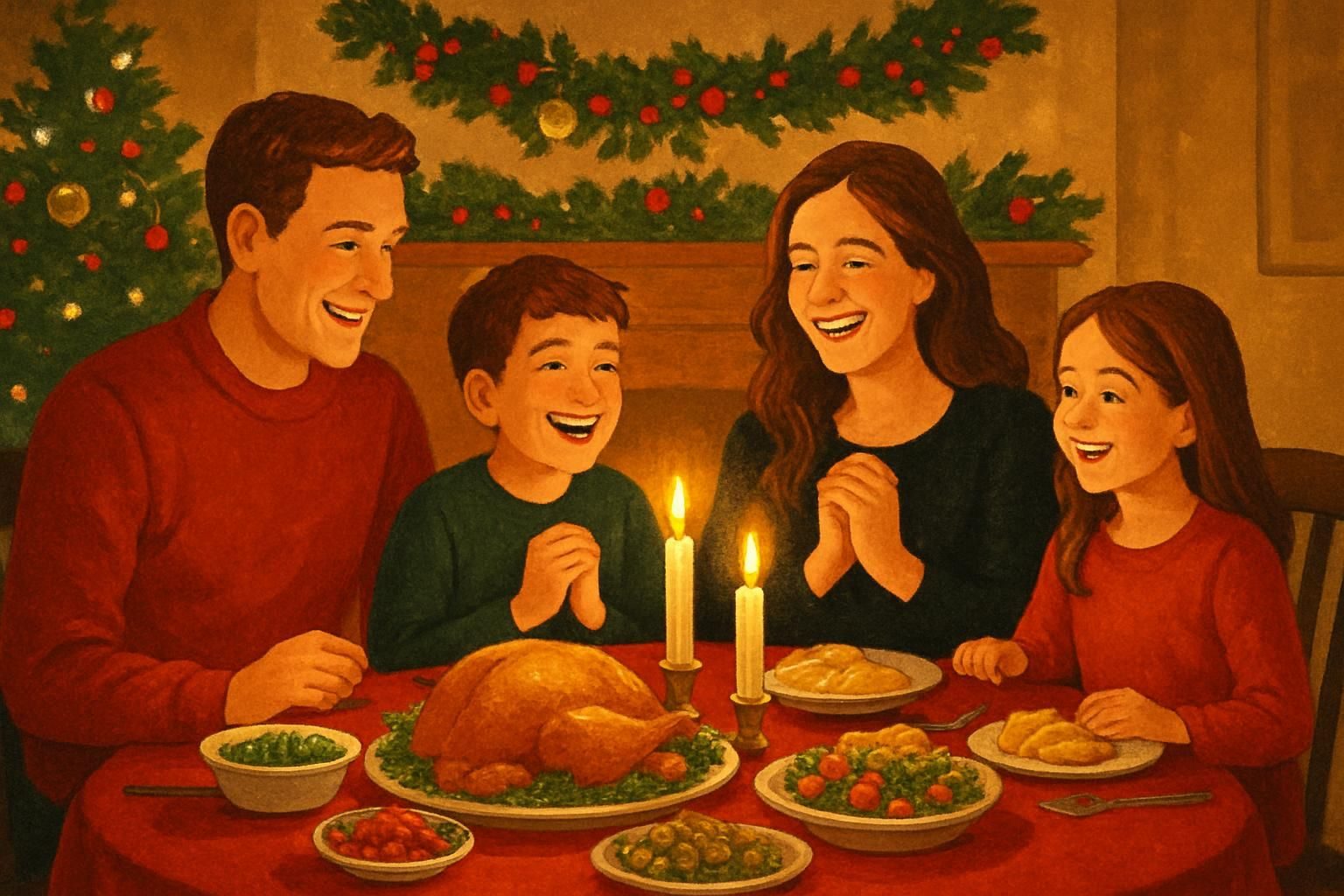 Family Feast eCard - free Kwanzaa greeting card