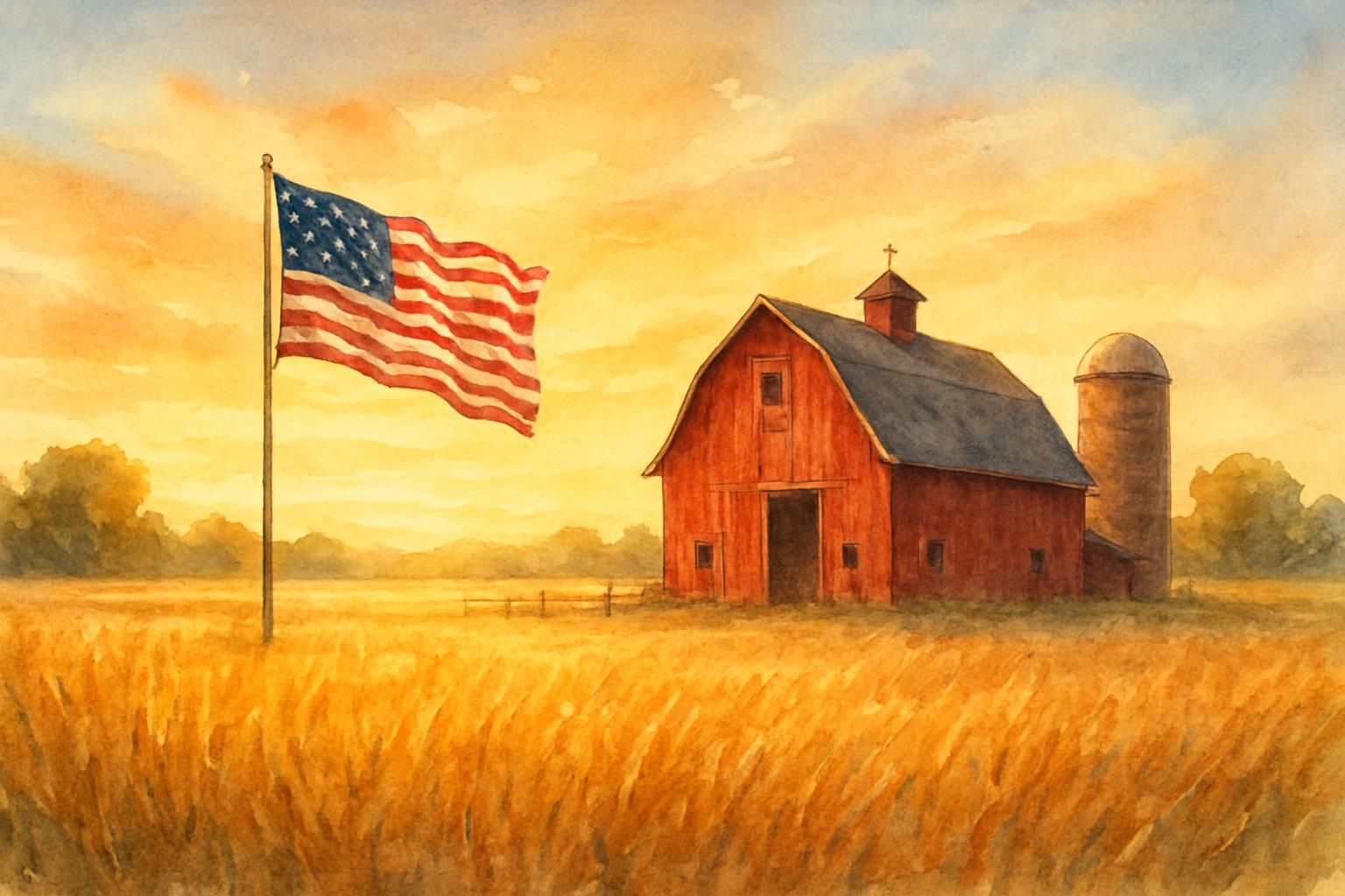 Flag Over the Farm