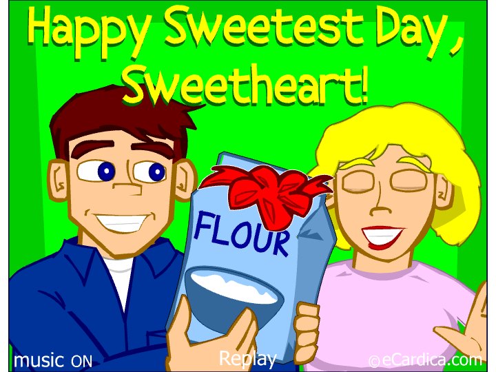 Sweetest Day Flour Pun Card