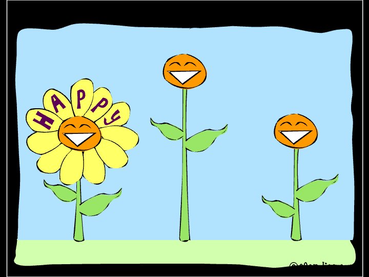 Smiling Flowers Happy Day eCard - free Fun & Quirky Days greeting card