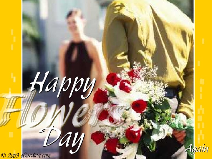 Happy Flower Day Roses eCard - free Fun & Quirky Days greeting card