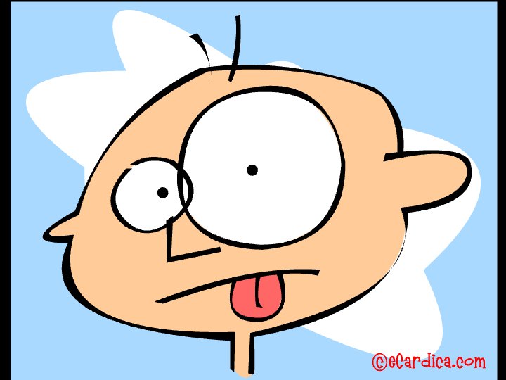 Goofy Cross Eyed Cartoon Face