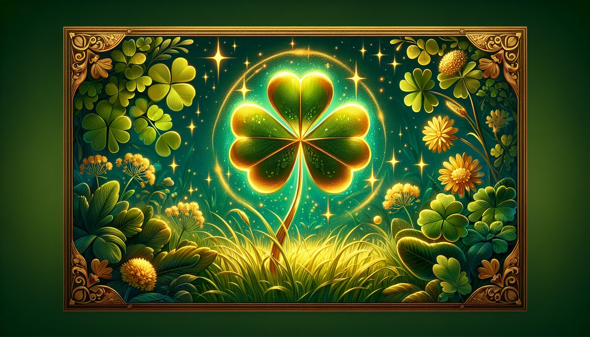 Four Leaf Clover eCard - free Good Luck greeting card