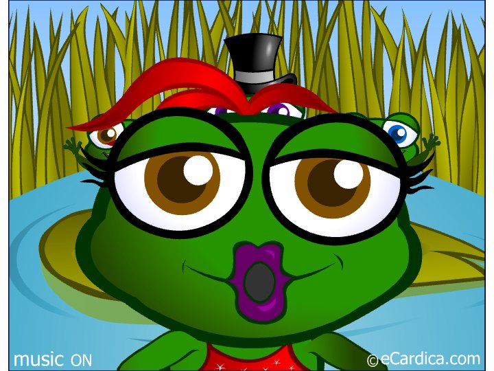 Singing Frog Birthday Song eCard - free Birthday greeting card