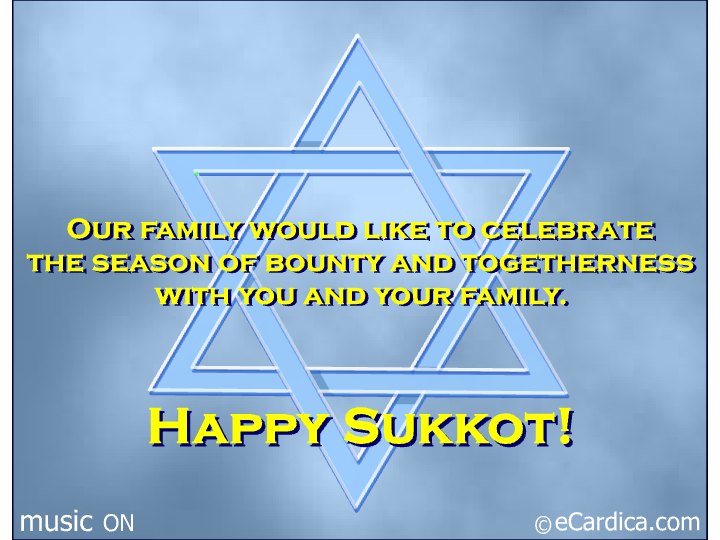 Happy Sukkot From Our Family eCard - free More Holidays greeting card