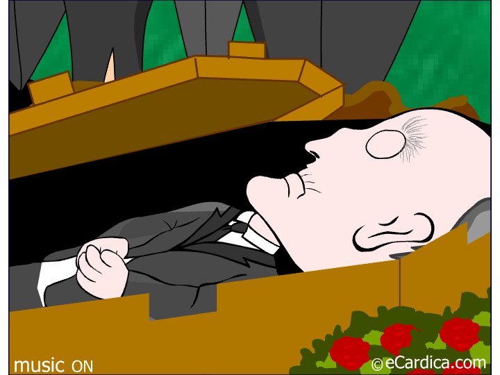 April Fools Funeral Surprise eCard - free April Fools greeting card