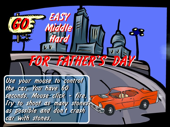 Father's Day Car Racing Game eCard - free Classic Games greeting card
