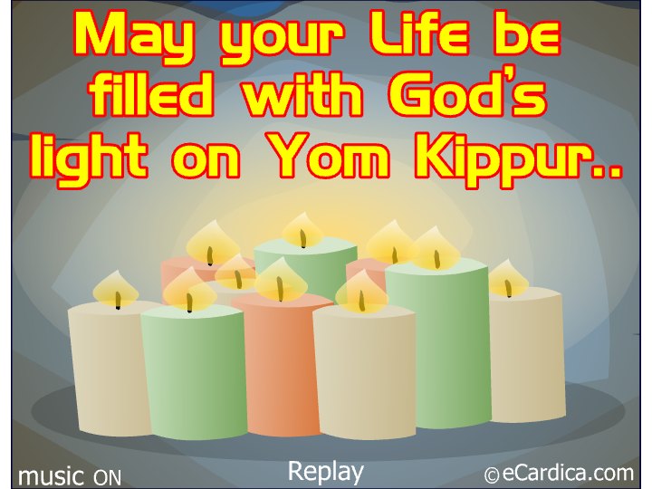 Yom Kippur Gods Light Candles