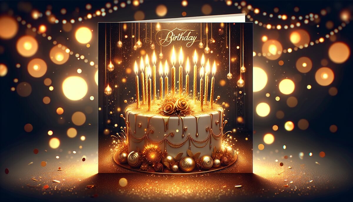 Golden Birthday Wishes eCard - free Birthday greeting card