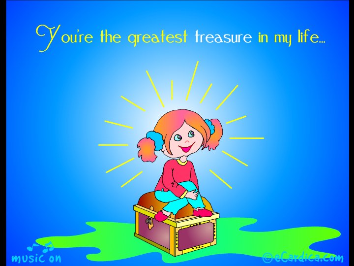 Greatest Treasure Granddaughter eCard - free Family greeting card