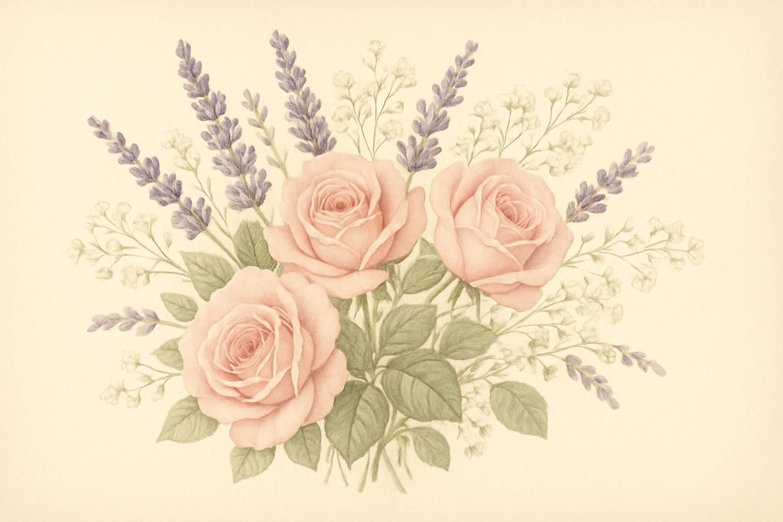 Vintage Blooms eCard - free Grandma Birthday greeting card