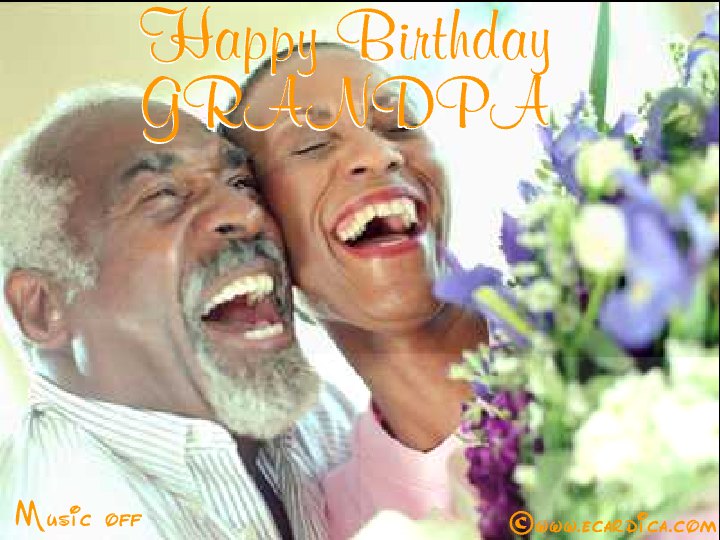 Joyful Grandpa Birthday Laughter eCard - free Grandpa Birthday greeting card