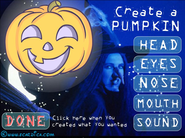 Create A Halloween Pumpkin Jack eCard - free Halloween greeting card