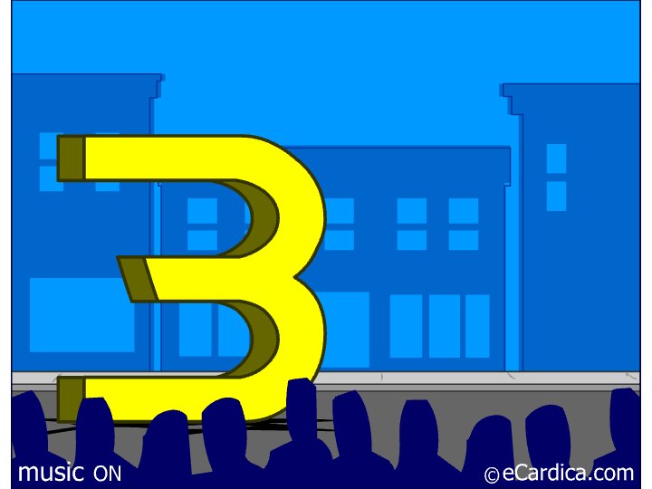 Big Yellow Thirty In The City eCard - free 30th Birthday greeting card